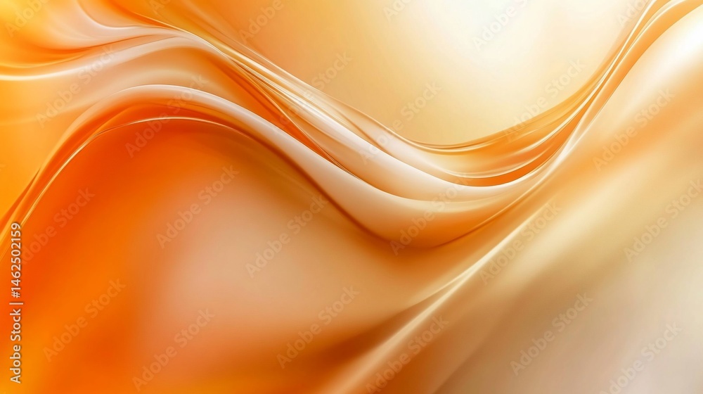 Obraz premium Abstract flowing orange and white shapes background with smooth gradients