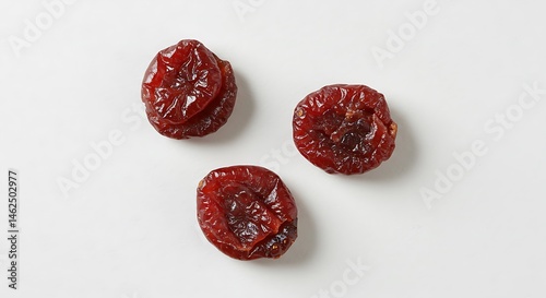 Flat lay of dried cranberries