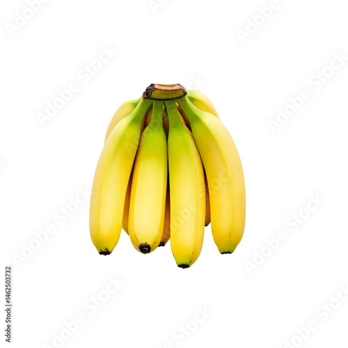 Obraz na płótnie Fresh bunch of ripe bananas arranged creatively on a transparent background w salonie
