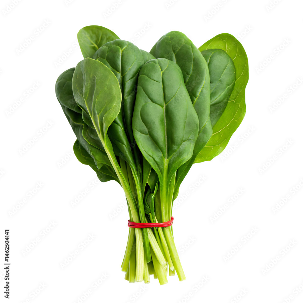 Fresh spinach bunch arranged with vibrant green leaves