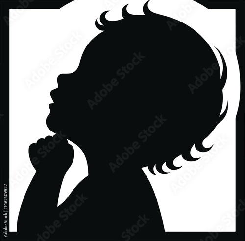 Cute baby vector icon, ideal for baby product ads.