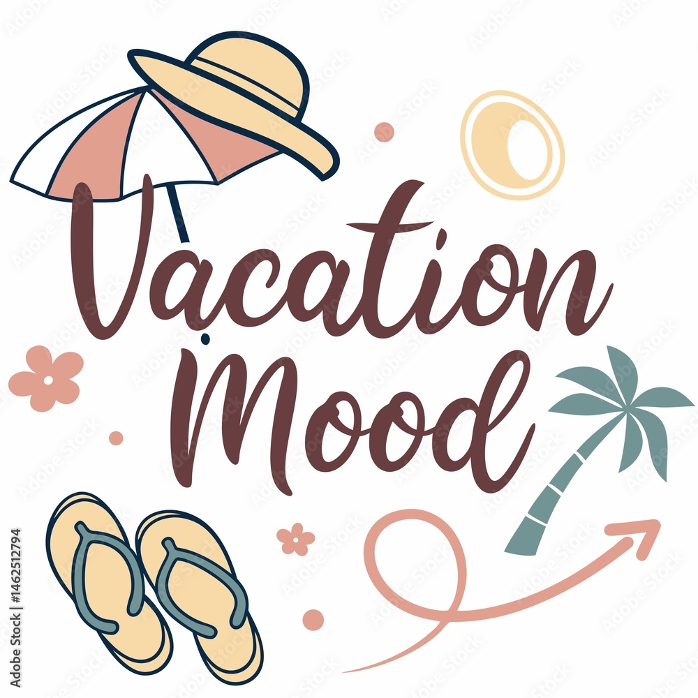 Obraz premium summer holiday t shirt design