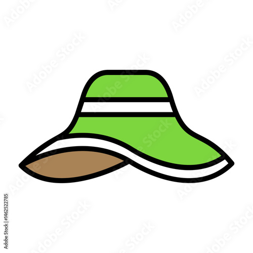 Sun hat Flat Vector Icon