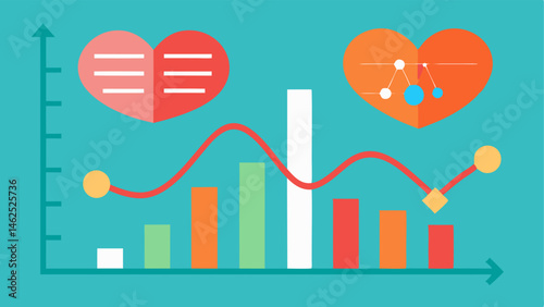 Health Metrics A visual featuring a DNA strand alongside various health indicators like heart rate cholesterol and pressure represented by simple graphs.