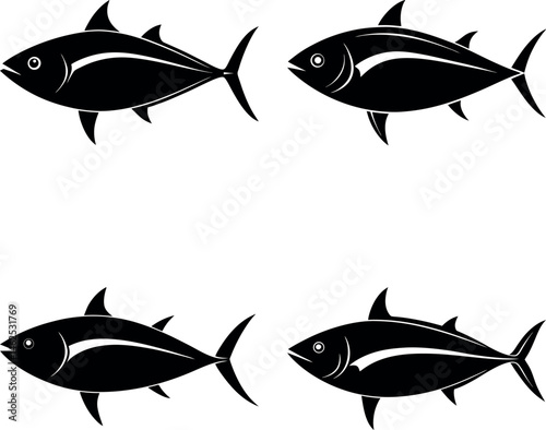 tuna fish vector silhouette