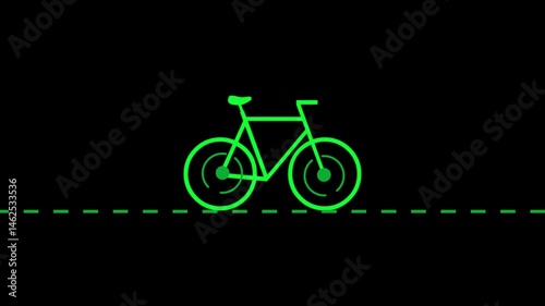 Bicycle icon animated video