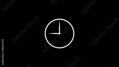 Clock icon animated video