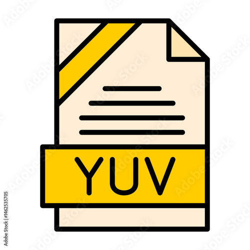 YUV File Format Vector Icon