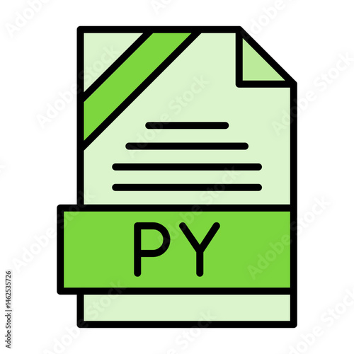 PY File Format Vector Icon