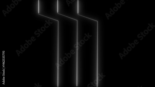 Neon line wave icon animated video