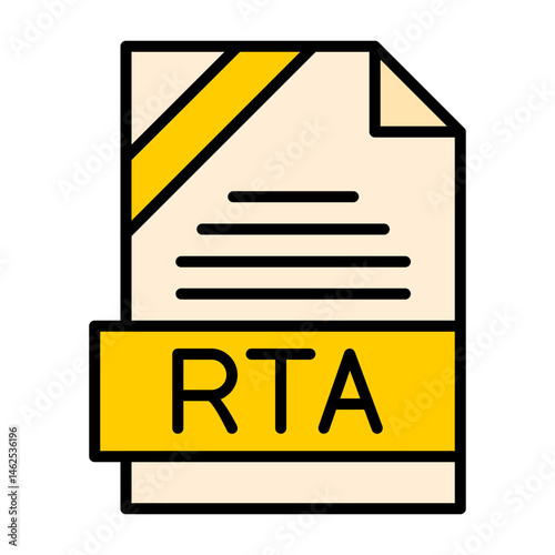 RTA File Format Vector Icon