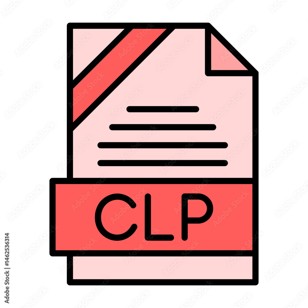 CLP File Format Vector Icon CLP File Format Vector Icon