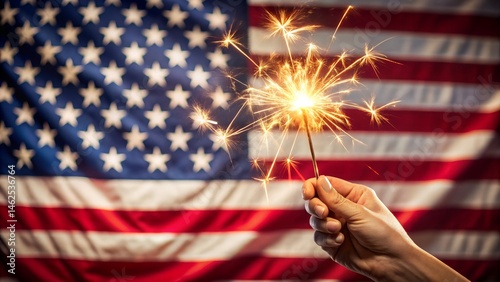 hand holding american flag