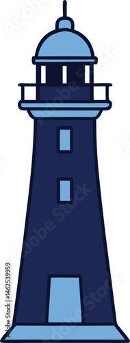 lighthouse on white background