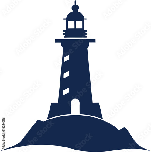 lighthouse silhouette vector illustration