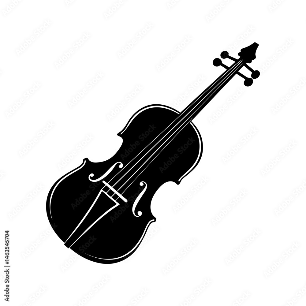 Obraz premium violin vector silhouette
