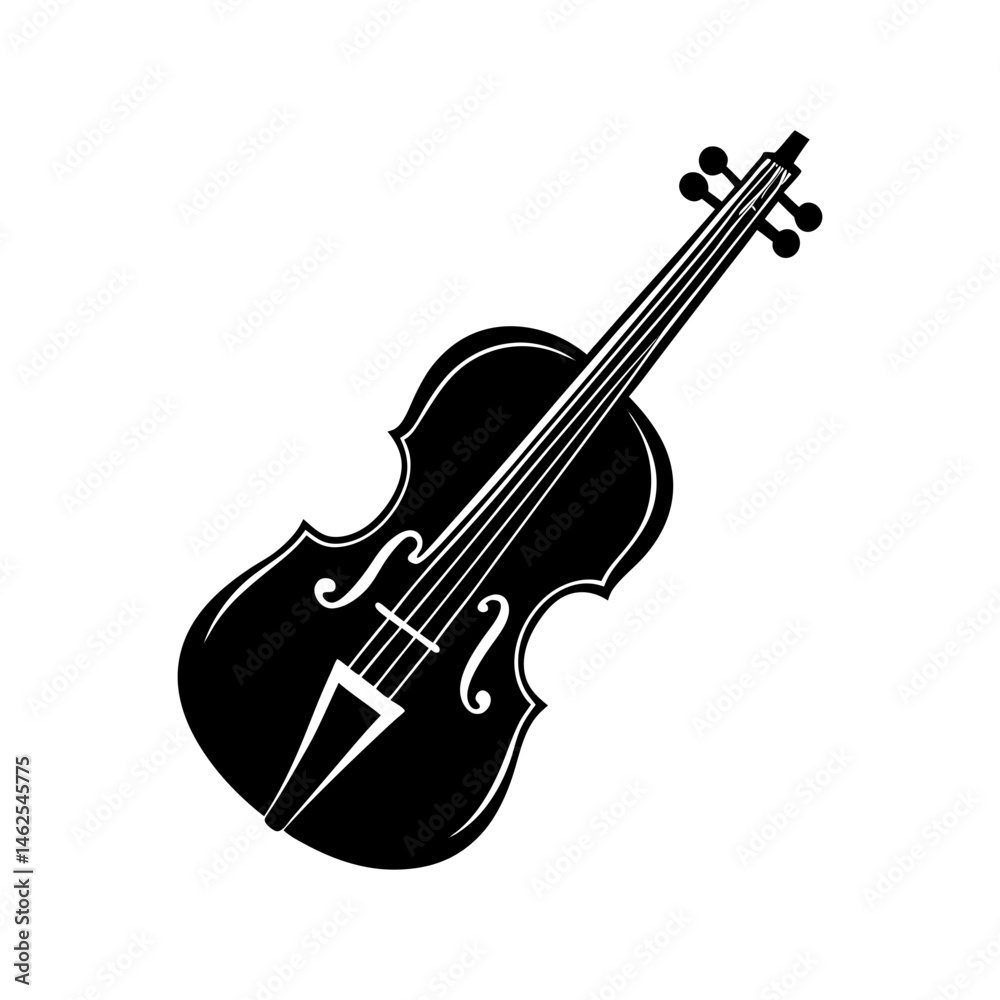 Fototapeta premium violin vector silhouette