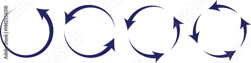 circle arrow icon set. refresh and reload icon set.