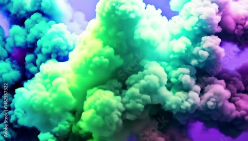 Abstract Rainbow Smoke Plumes