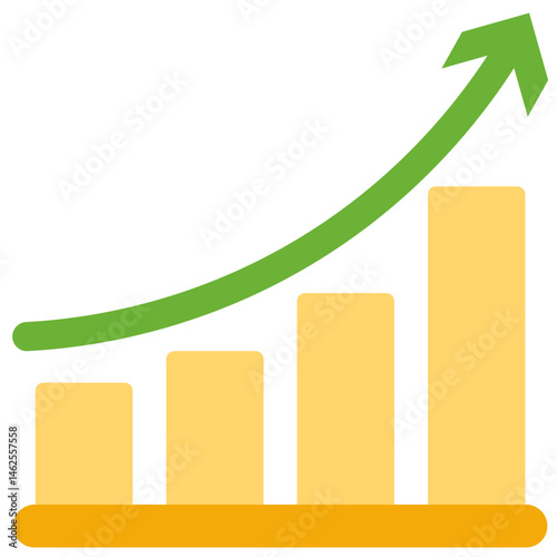 business graph with arrow