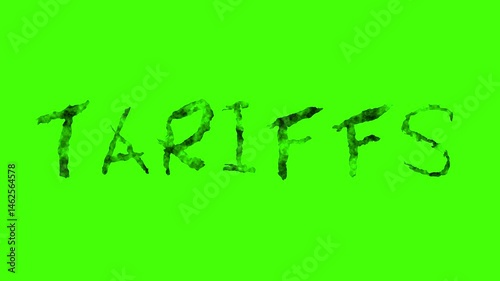 Tariff Heading against Green Background for Color Key