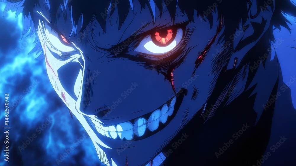 Fototapeta premium Grinning anime dude