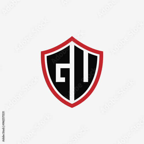 671 shield logo shape letter alphabet educational learning G U