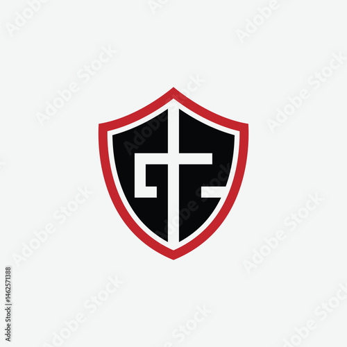 672 shield logo shape letter alphabet educational learning G Z