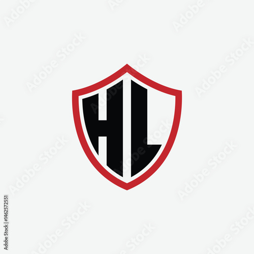 Free Download 683 shield logo shape letter alphabet educational learning H L - GFXLoad