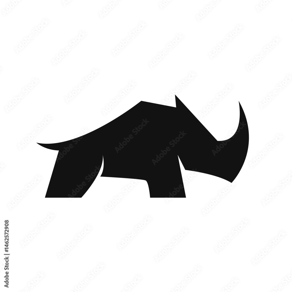 Fototapeta premium Modern Rhino logo vector design symbol icon