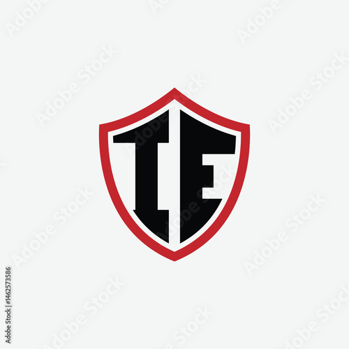 695 shield logo shape letter alphabet educational learning I E