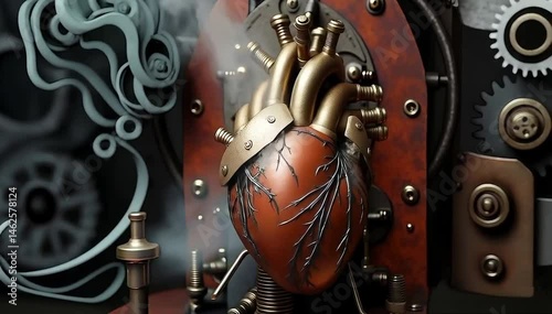 Steampunk Mechanical Heart