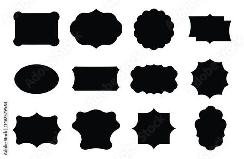 Black Speech Bubble Silhouettes Collection