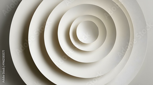 gradually decreasing in size forming a tunnel effect in subtle hues