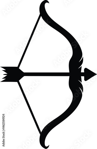 bow and arrow silhouette icon