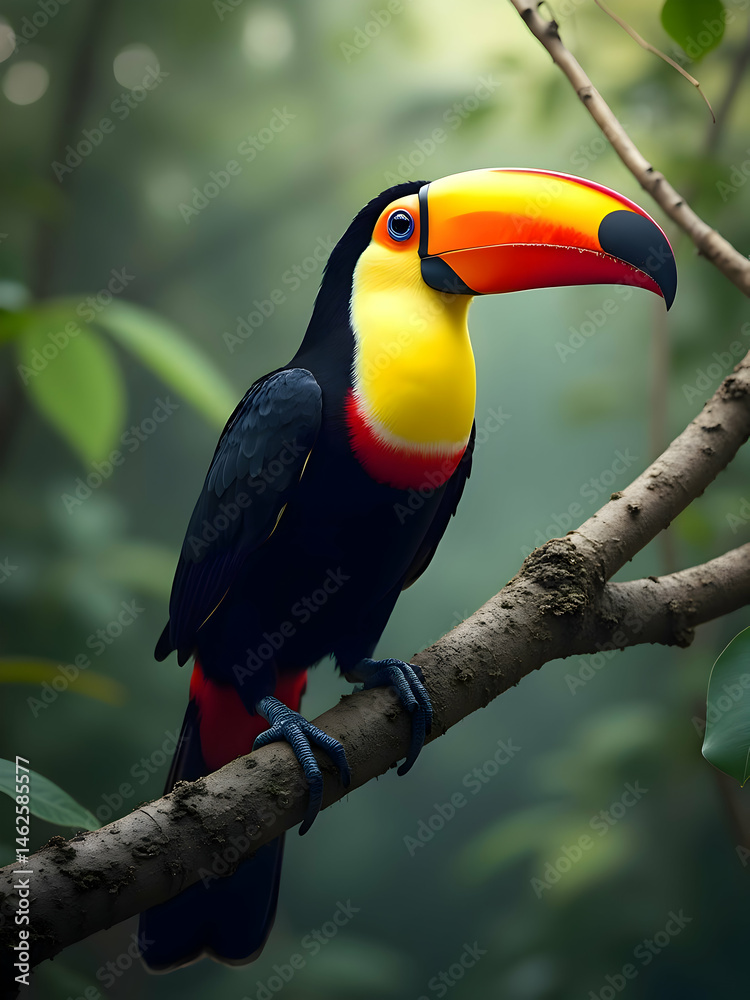 Fototapeta premium toucan on a branch