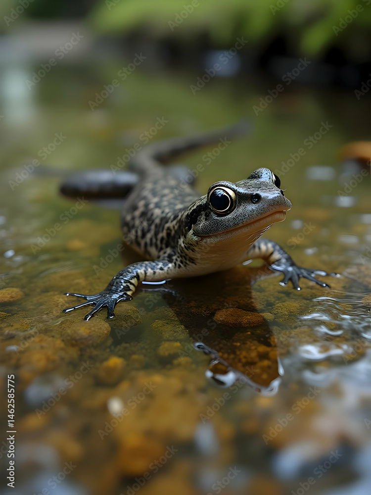 Fototapeta premium frog in water
