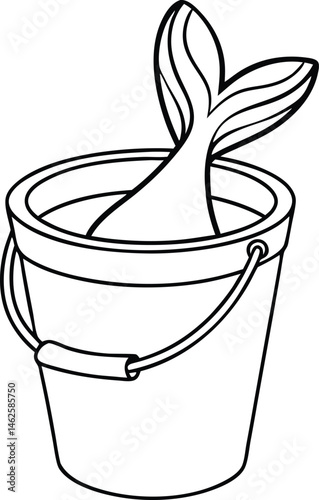 bucket glyph outline icon