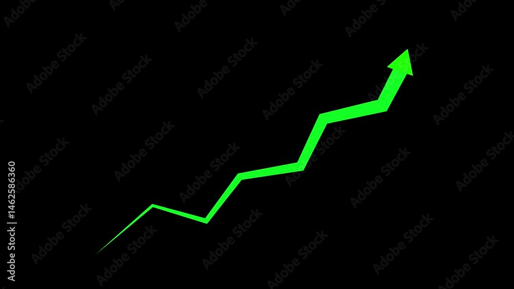 Business growth arrow and graph chart animation. Success concept-business line arrow isolated on transparent background. Business growth arrow and graph chart animation. Success concept-business line arrow isolated on transparent background.