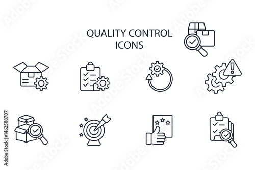 quality control icon. vector.Editable stroke.linear style sign for use web design,logo.Symbol illustration.