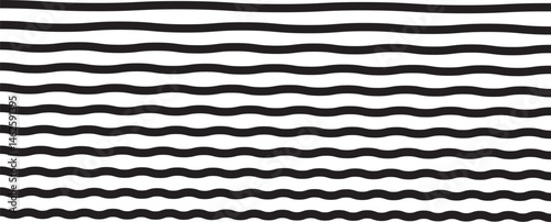 Wave pattern seamless abstract background. Set of wavy horizontal lines. Scalloped edge seamless set. borders and dividers. Simple scalloped border.  Vector border design element.