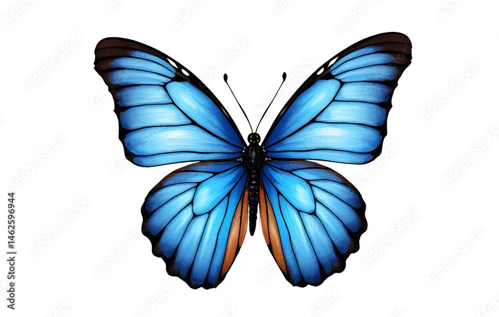 Bright and beautiful butterfly on isolated background.generative ai Bright and beautiful butterfly on isolated background.generative ai