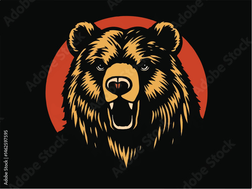 Bear logo design. Bear vector logo. 