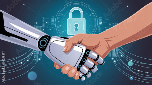 Human and Robot Handshake Secure Digital Technology
