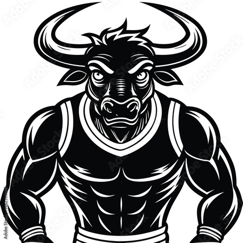 vector illustration of a bull