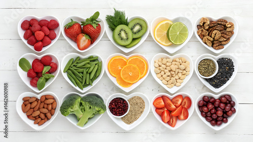 Lustiges Obst und Gemüse als Cartoon Set. vector illustration of various fruits and vegetables with cute cartoon faces. Suitable for children's books or educational material.