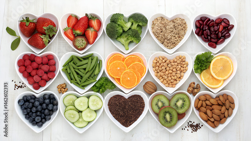 Lustiges Obst und Gemüse als Cartoon Set. vector illustration of various fruits and vegetables with cute cartoon faces. Suitable for children's books or educational material.