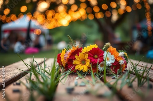 Obraz na płótnie Sziget Festival Flower Crown w salonie
