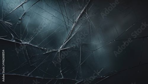 Wallpaper Mural Fractured screen and broken glass texture combined with dust scratches overlay, featuring a grunge dark black blue damaged weathered mask with grain stains Torontodigital.ca