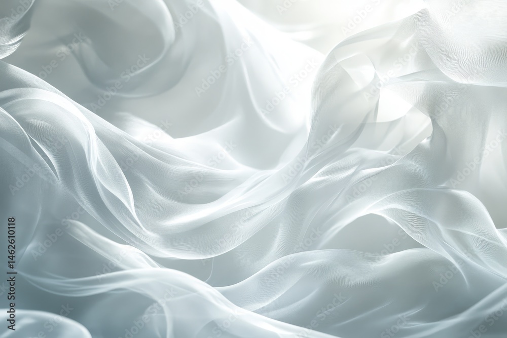 Obraz premium Delicate, flowing fabric with soft, light tones.